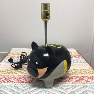 CERAMIC BAT PIG DESK LAMP